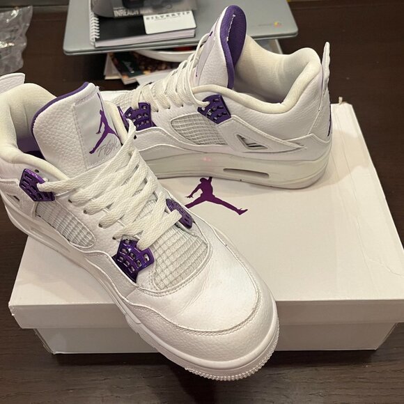 Metallic Purple Nike Air jordan 4 - Picture 3 of 5